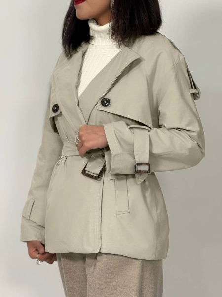 ترنچ کت استردار کتان زارا