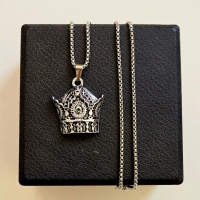 گردنبند استیل تاج شاه