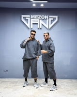 ست هودی شلوارک ذغالی