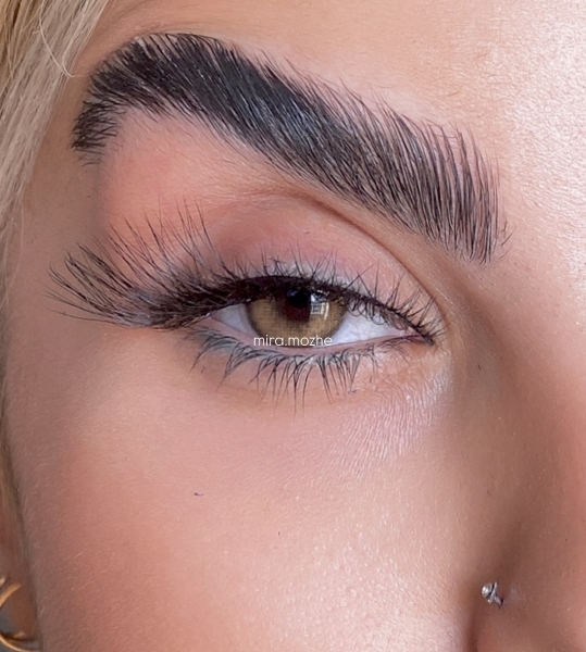 مژه یکسره گوشه بلند کم حجم