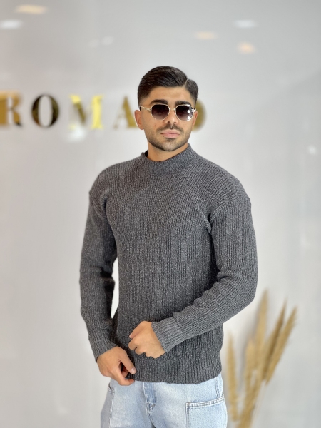 بافت یقه گرد درشت ذغالی