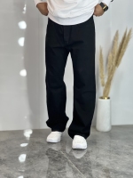 شلوار نیم بگ جین M مشکی کد 790