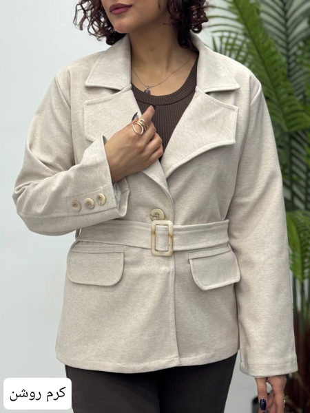 کت تک دکمه یقه دار vi..