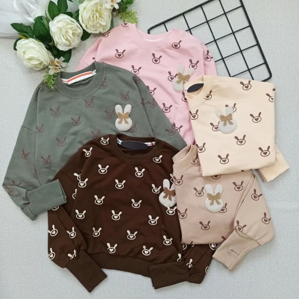 کراپ دخترونه طرح قلبی آستین بلند