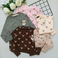 کراپ دخترونه طرح قلبی آستین بلند