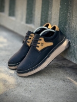 کفش مردانه Cat بندی مشکی کرم