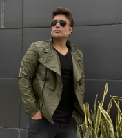 کاپشن چرم زیپ کج DENIM سبز