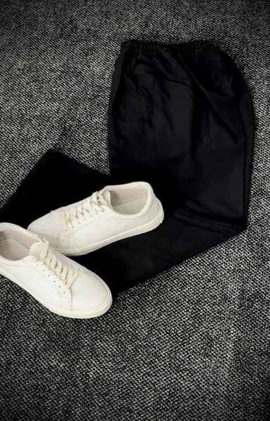 شلوار پارچه مازراتی بگ استایل مردانه مشکی