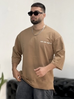 تیشرت دورسی 2نخ Cross نسکافه ای