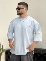 تیشرت دورسی 2نخ Cross آبی آسمانی