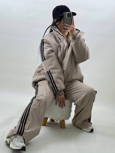 ست کاپشن شلوار سه خط