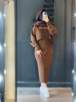 دوتیکه بافت ماکسی با رویه