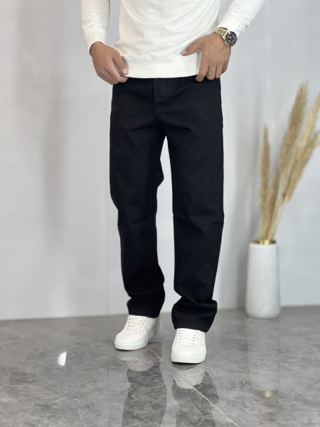 شلوار مام فیت جین C مشکی کد 774