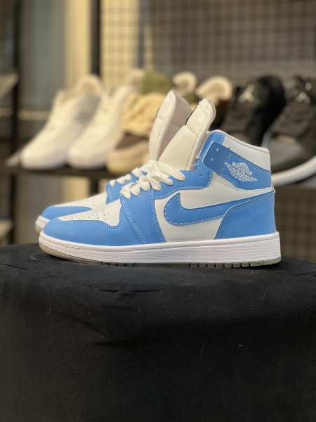 کفش جردن 1 ساقدار سفید آبی