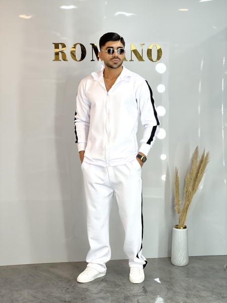 ست سویشرت و شلوار غواصی Mos سفید