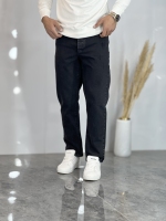 شلوار مام فیت جین C ذغالی تیره کد 827