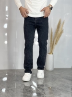 شلوار راسته جین Zara ذغالی تیره کد 3575