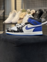 کفش جردن 1 ساقدار سفید آبی مشکی