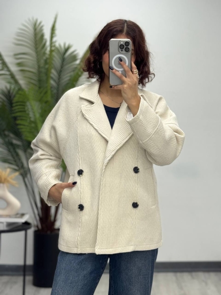 کت فوتر لمه جلو دکمه