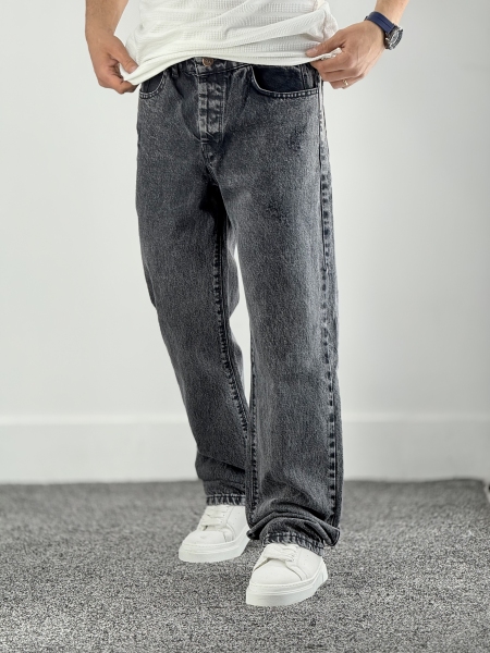 نیم بگ جین ذغالی کد 801