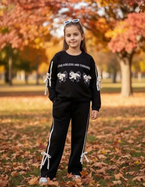 بلوز شلوار دخترانه طرح پاپیون