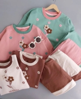 ست بلوز شلوار دخترانه گلدوزی شده