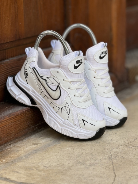 کتونی نایک کالکشن ست زنانه و بچگانه سفید مشکی