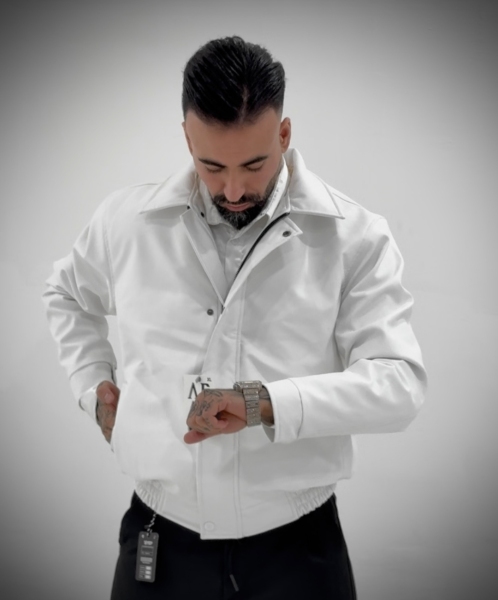 کاپشن چرم باکسی دوسال ضمانت داخل خز