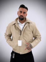 کاپشن چرم باکسی دوسال ضمانت داخل خز