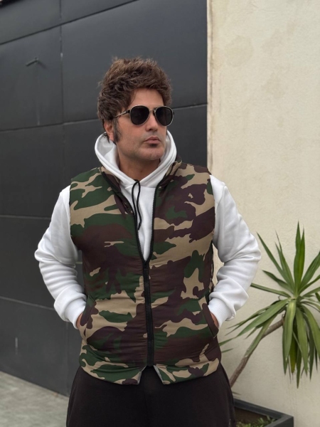 پافر طرح چریک مشکی سبز