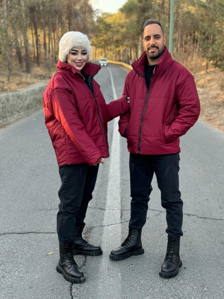 کاپشن زرشکی