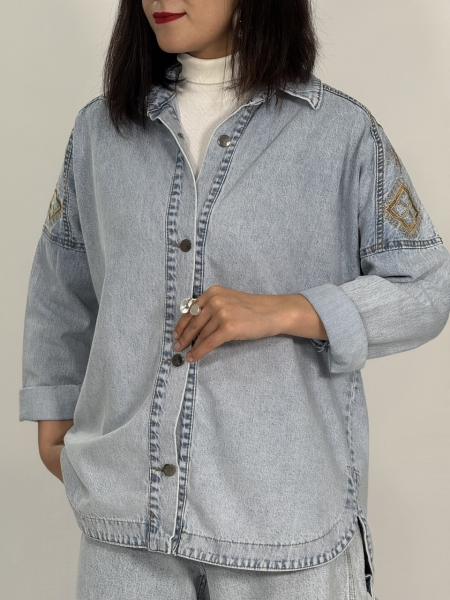 تونیک جین گلدوزی