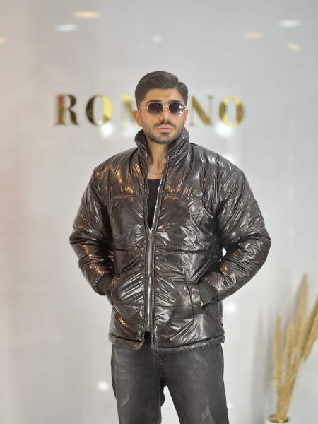 کاپشن سیلیکونی ضخیم Saf مشکی براق