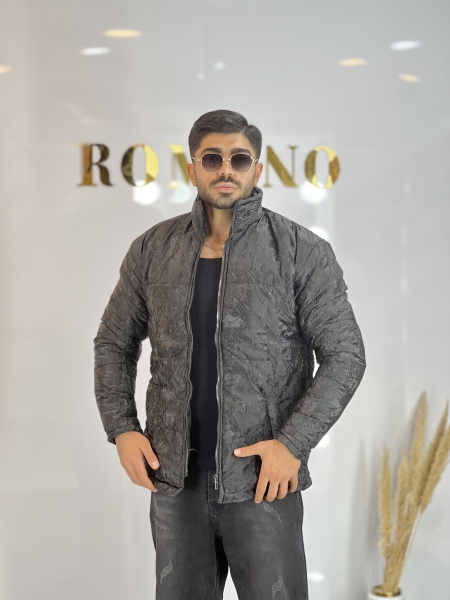 کاپشن سیلیکونی ضخیم Saf مشکی طرحدار