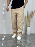 شلوار نیم بگ فوتر ضخیم Panah کرمی