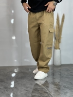 شلوار کارگو 7 جیب کتان خارجی Zara کرمی