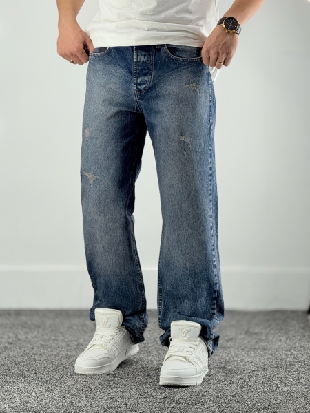 بگ جین vip آبی کثیف شور کد 1001/4