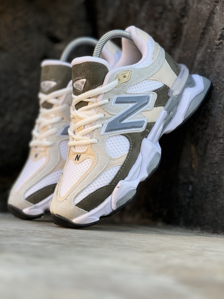 کتونی نیوبالانس 9060 دو تیکه جدید سفید طوسی زیتونی