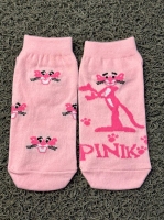 جوراب نیم ساق طرح پلنگ صورتی