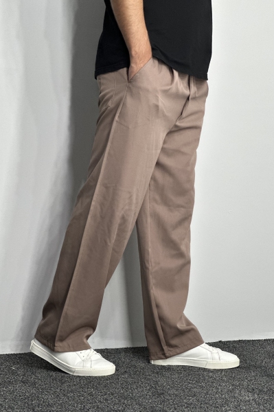 شلوار مازراتی بگ استایل مردانه رنگ موکا