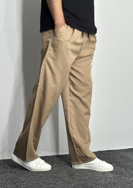 شلوار مازراتی بگ استایل مردانه زنگ نسکافه ای