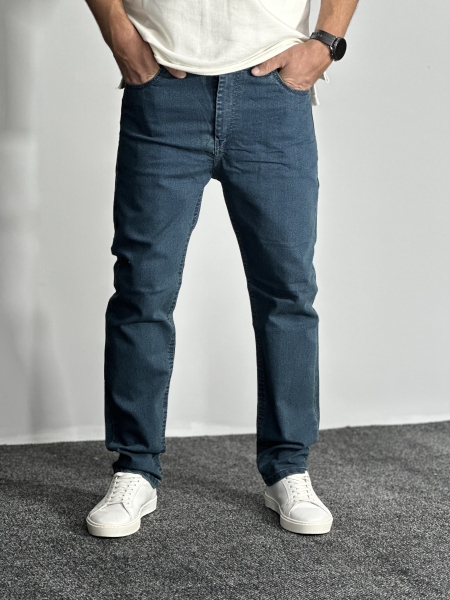 شلوار جین راسته کشی مردانه آبی کلاسیک