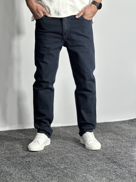 شلوار جین راسته کشی مردانه رنگ ذغالی