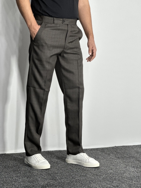 شلوار پارچه ای کلاسیک مردانه رنگ قهوه ای