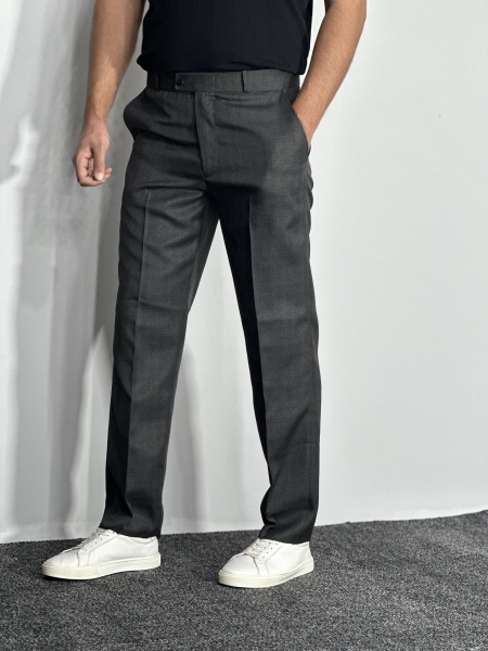 شلوار پارچه ای کلاسیک مردانه رنگ ذغالی