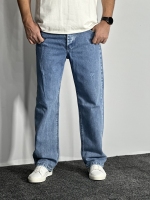 شلوار جین بگ استایل مردانه آبی