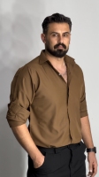پیراهن دوشین مردانه رنگ موکایی