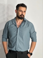 پیراهن دوشین مردانه رنگ طوسی تیره