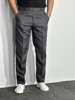 شلوار پارچه ای کلاسیک مردانه رنگ طوسی روشن