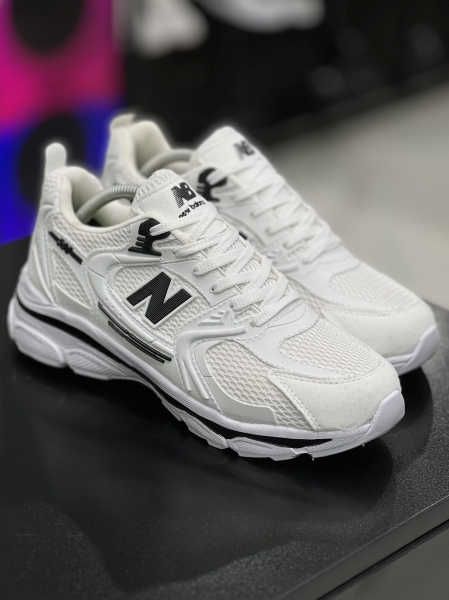 کتونی NB سفید لوگو مشکی کد 220